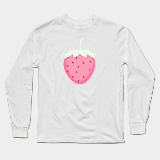 Kawaii Strawberry Long Sleeve T-Shirt by KawaiSticker
